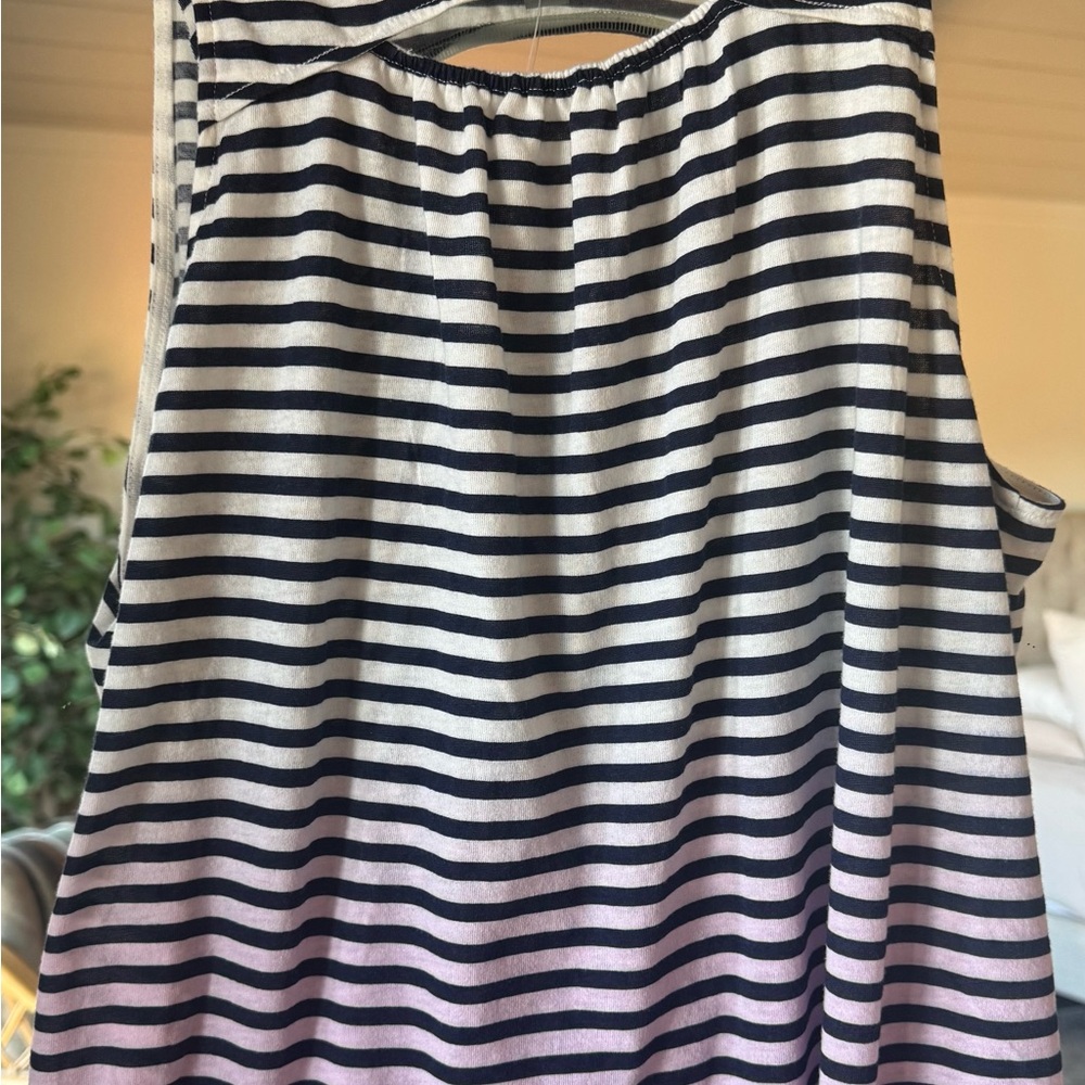 American Eagle Outfitters Blue and Pink Sleeveless Tank Top